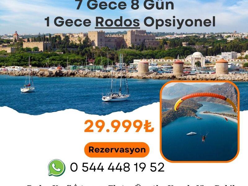 12–19 Ekim 2025 • Her Şey Dâhil Fethiye Tatili + İsteğe Bağlı Rodos Konaklamalı